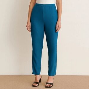 Eileen Fisher Women's Teal Blue Jewel Tapered Ankle Pant